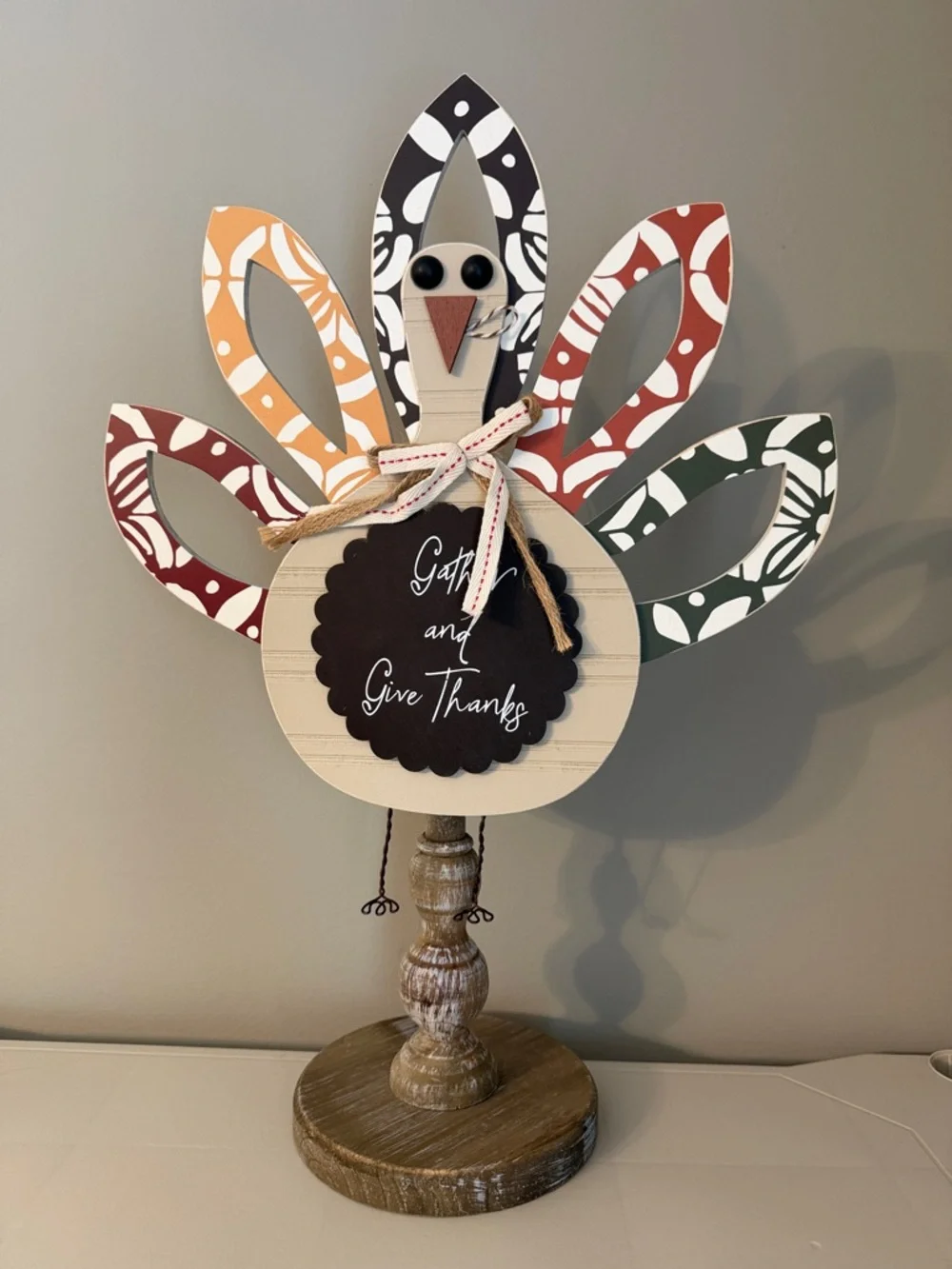 Glory Haus Wooden Holiday Decor 5 count holiday toppers and stand - Picture 3 of 9